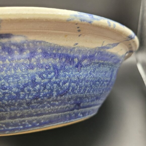 Splatter Bowl 10 Inch Ceramic Large Stoneware Glaze Shiny Large 3 Inch Tall - Picture 3 of 10